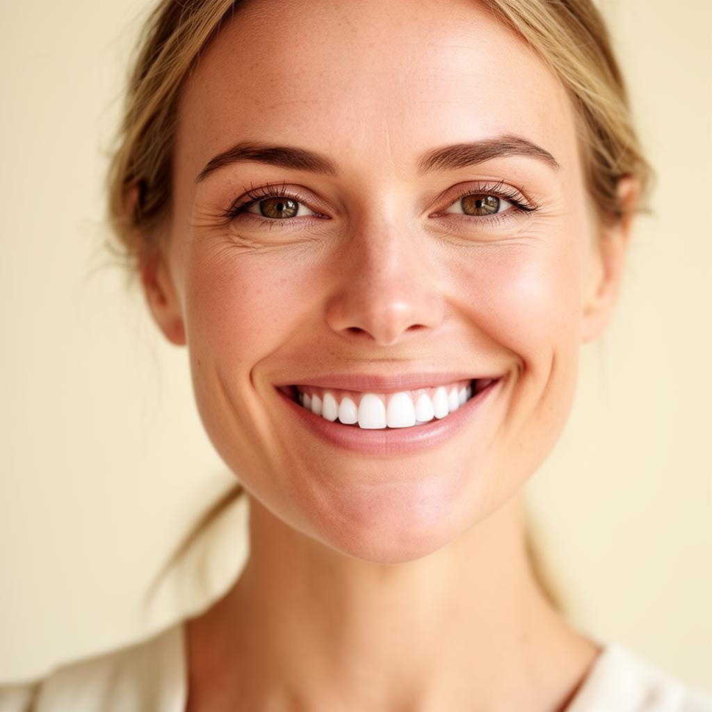 Patient med vackert leende